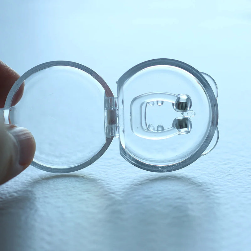 Dispositivo magnético anti ronco, parar de roncar clipe de nariz fácil respirar melhorar o sono ajuda apnéia guarda dispositivo noturno com 4pcs